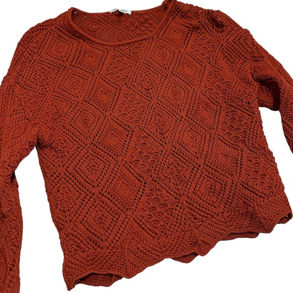 Ronny Kobo Avia Crochet Cropped Knit Top - Picture 3 of 6